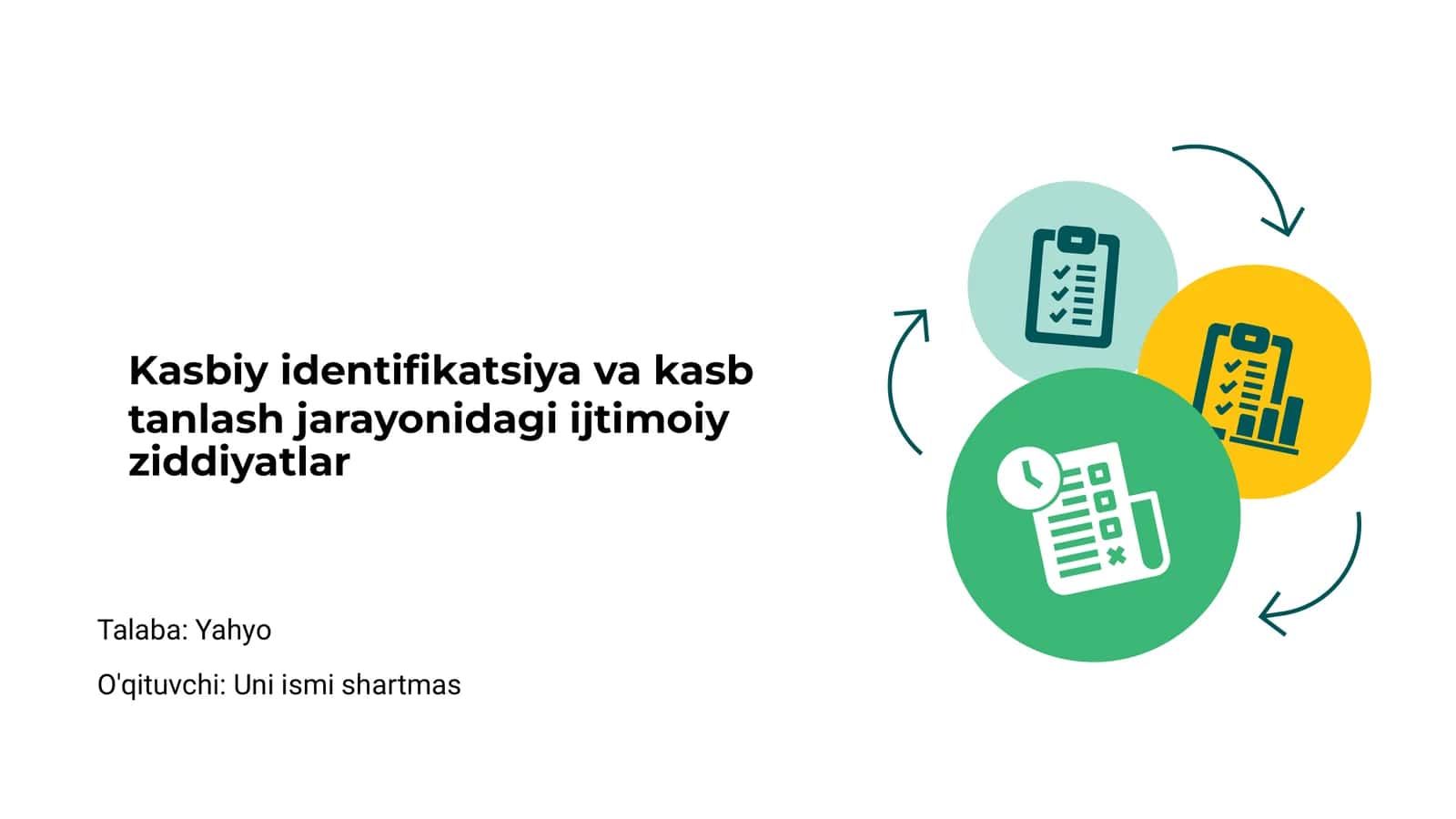 Kasbiy identifikatsiya va kasb tanlash jarayonidagi ijtimoiy ziddiyatlar 1