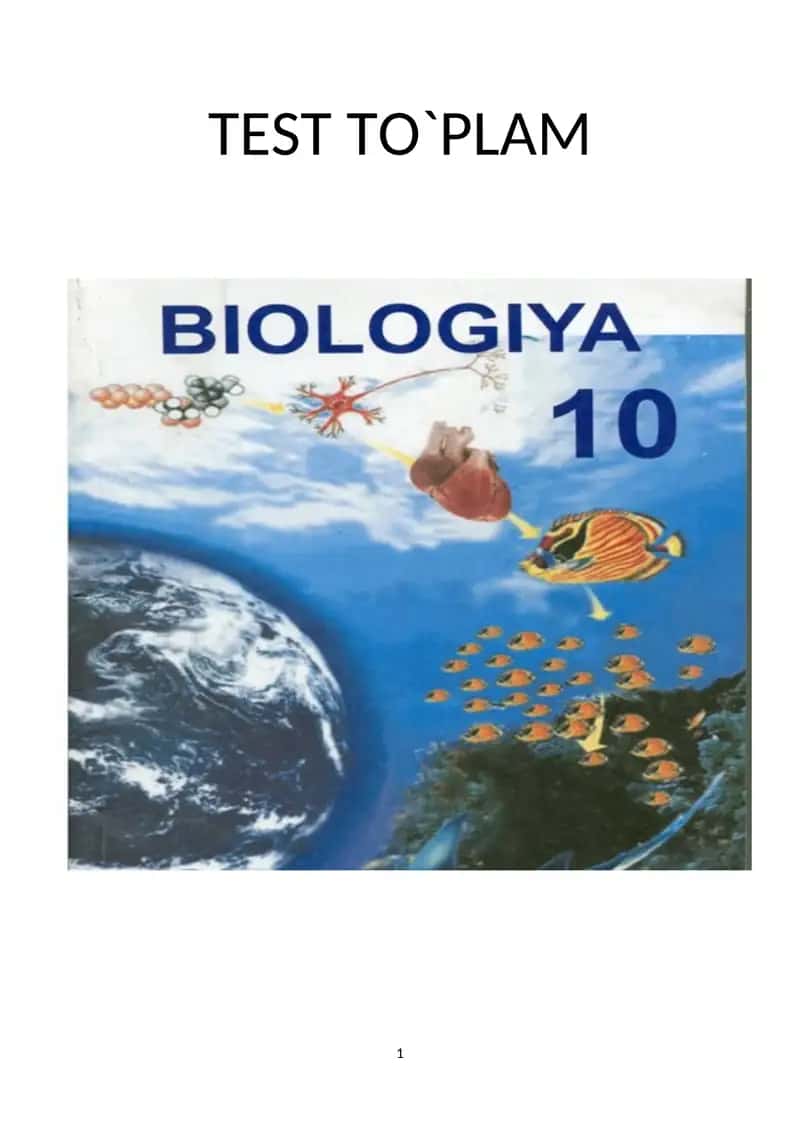 10-SINF biologiya test 1