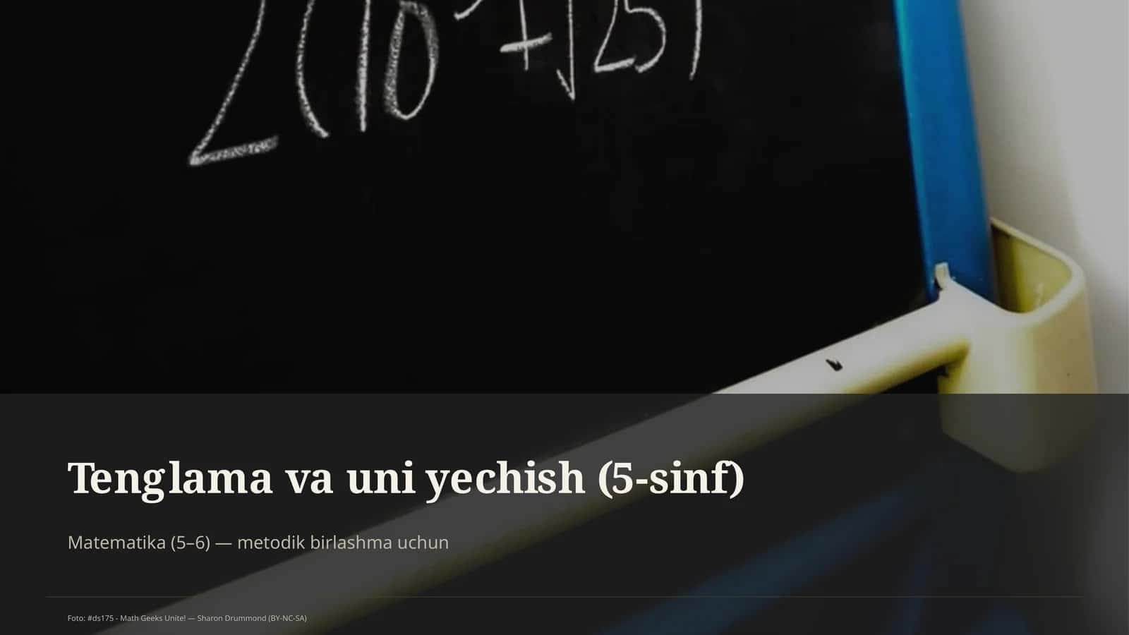 Tenglama va uni yechish (5-sinf) 1