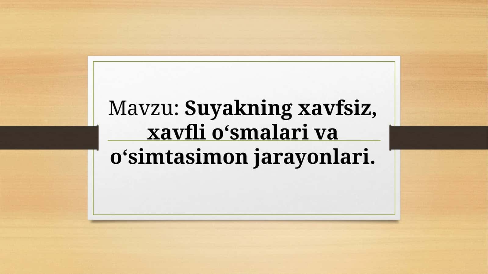 Suyakning xavfsiz, xavfli o‘smalari va o‘simtasimon jarayonlari 1