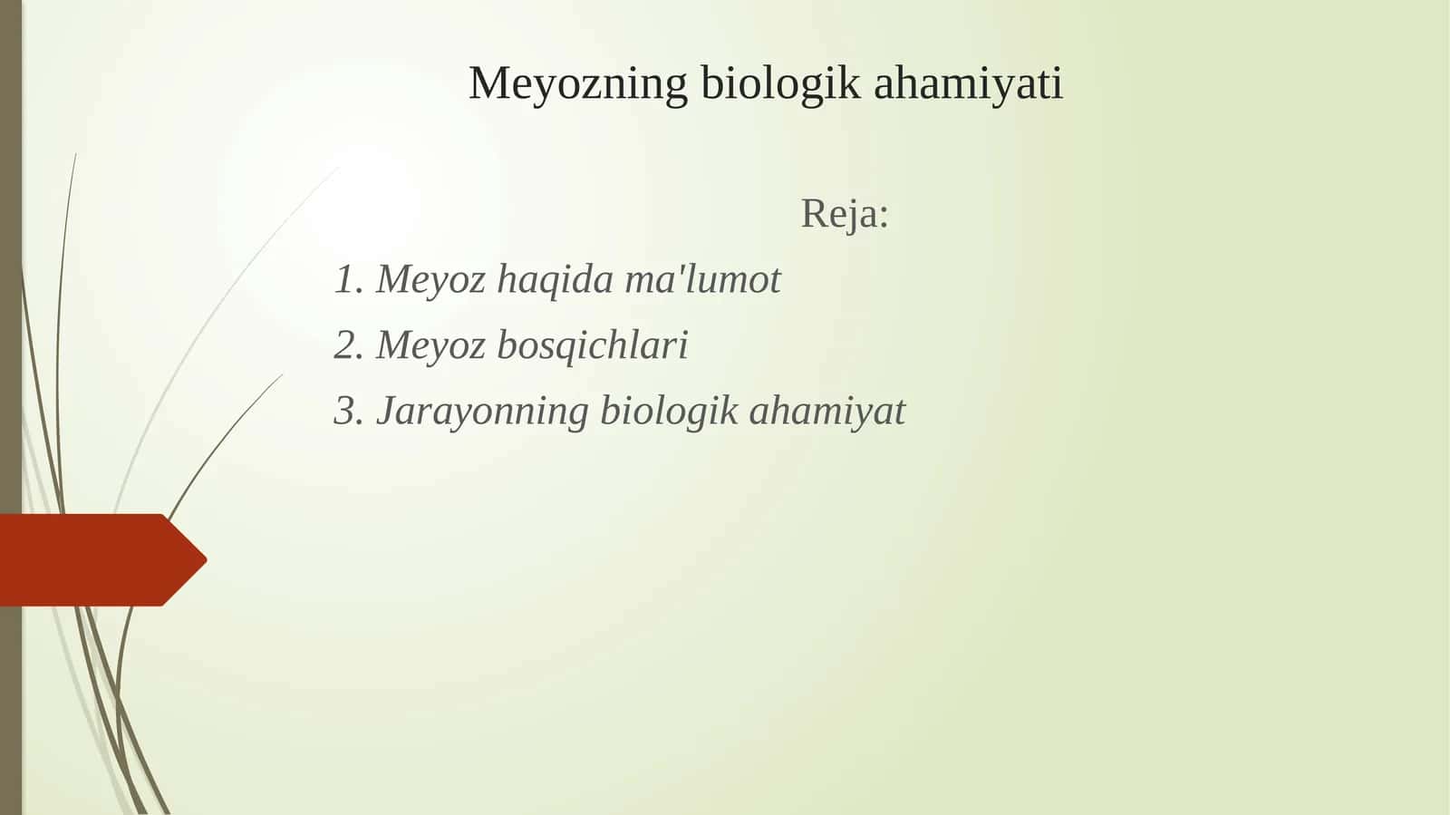 Meyozning biologika hamiyati 1
