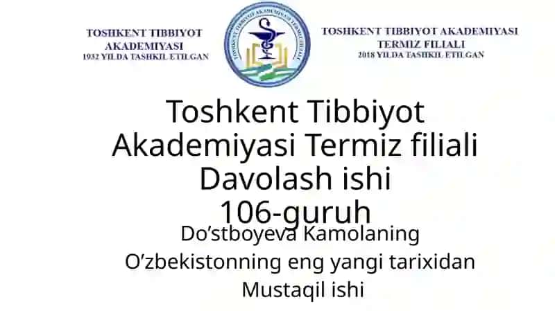 O'zbekiston Respublikasi Konstitutsiyasi-huquq va erkinliklar
