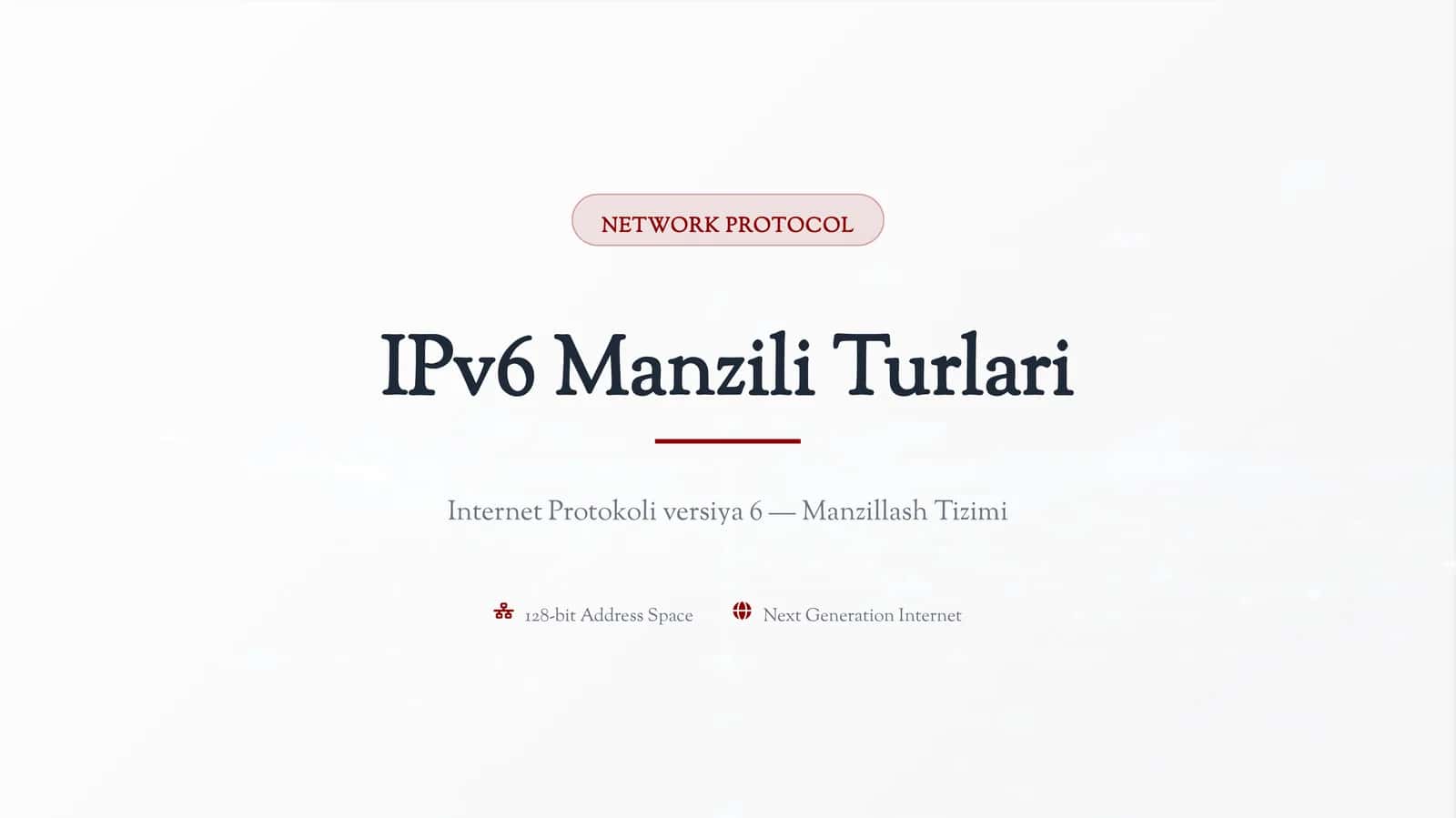 IPv6 Manzili Turlari 1
