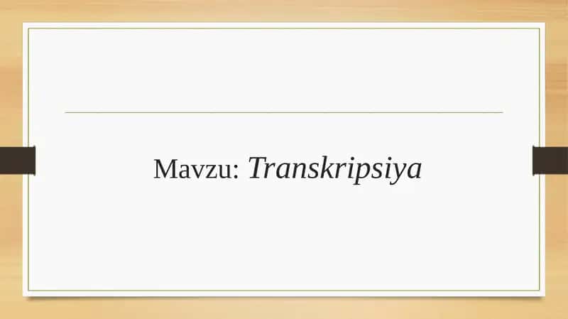 Transkripsiya 1
