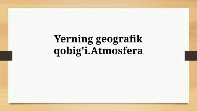 Atmosfera 1