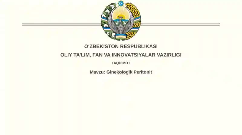Ginekologik Peritonit