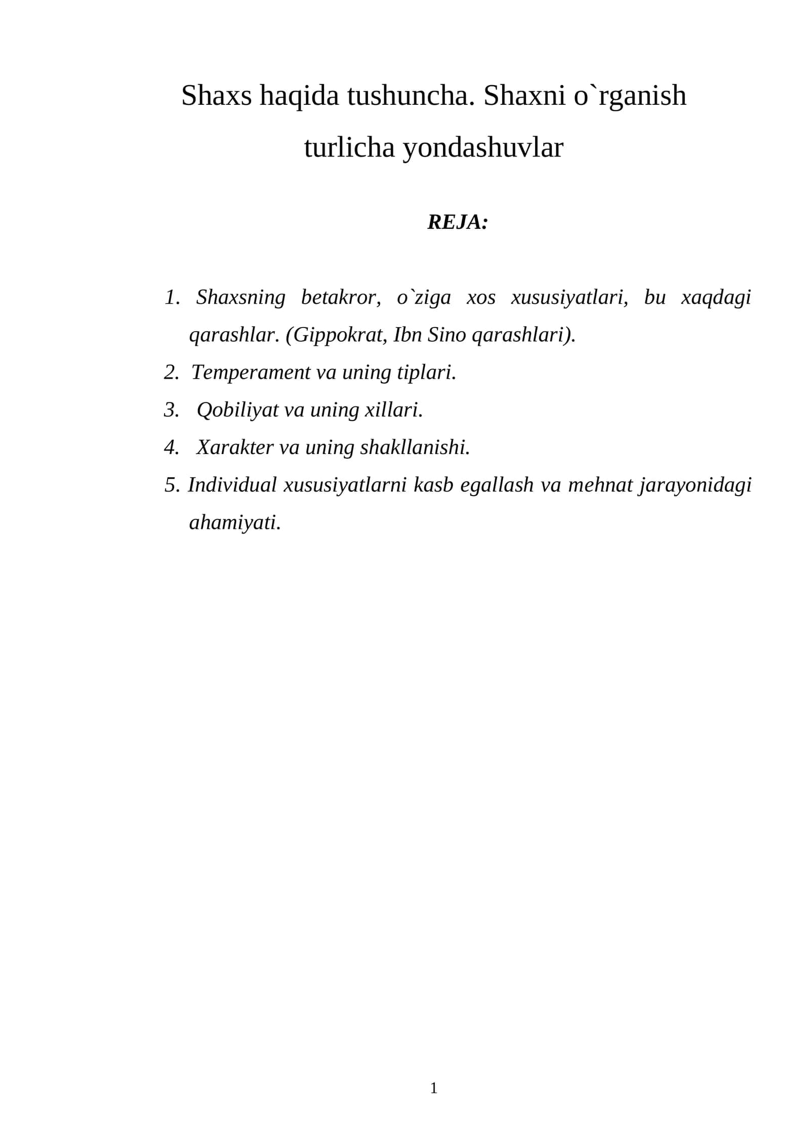 Individual xususiyatlar va ularning psixologik asoslari 1