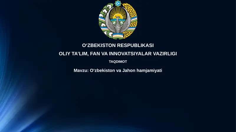 Oʻzbekiston va Jahon hamjamiyati 1
