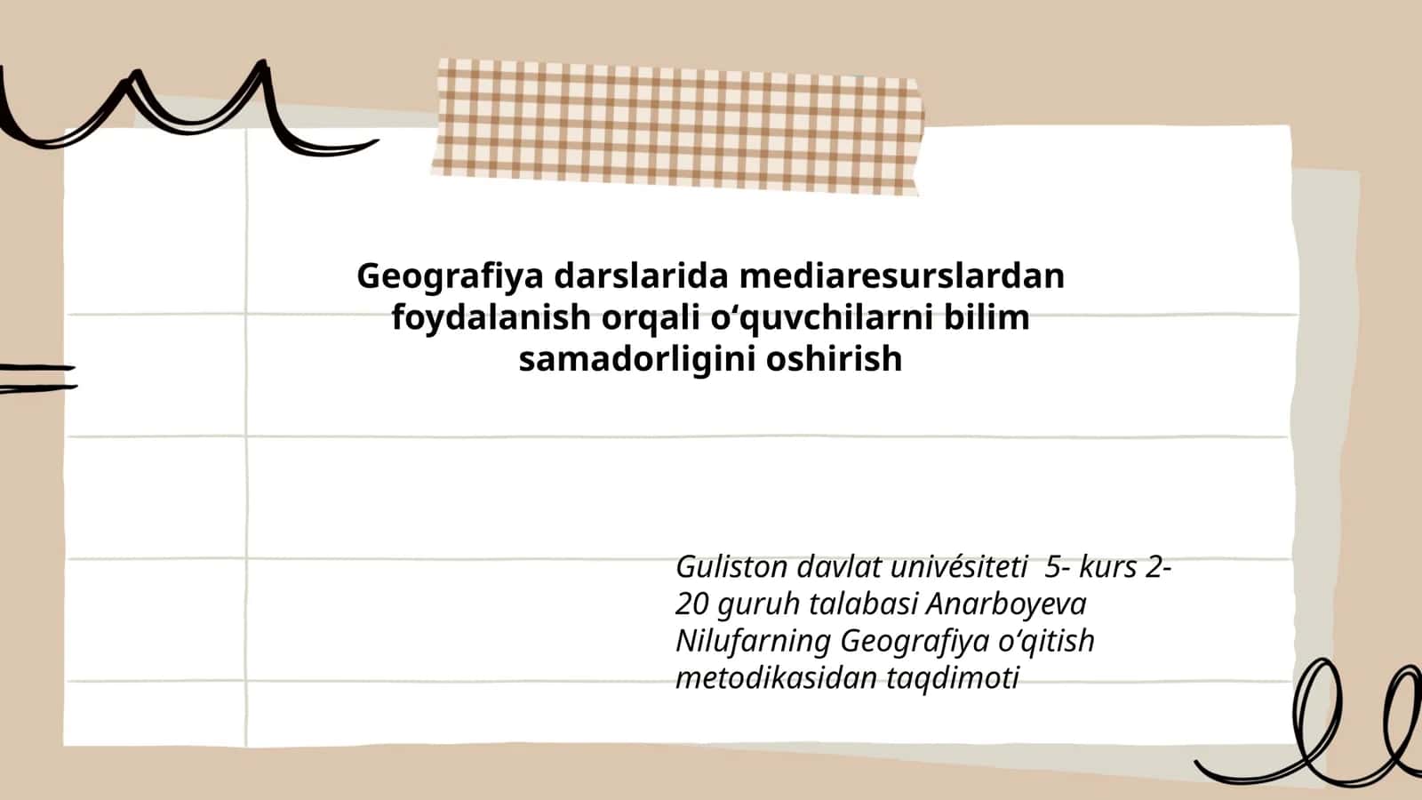 Geografiya oʻqitish metodikasidan taqdimoti 1