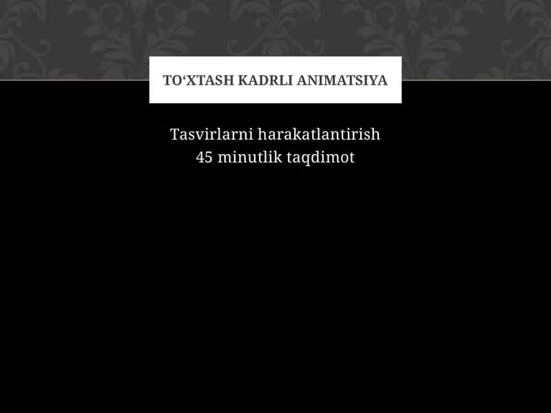 Tasvirlarni harakatlantirish 1