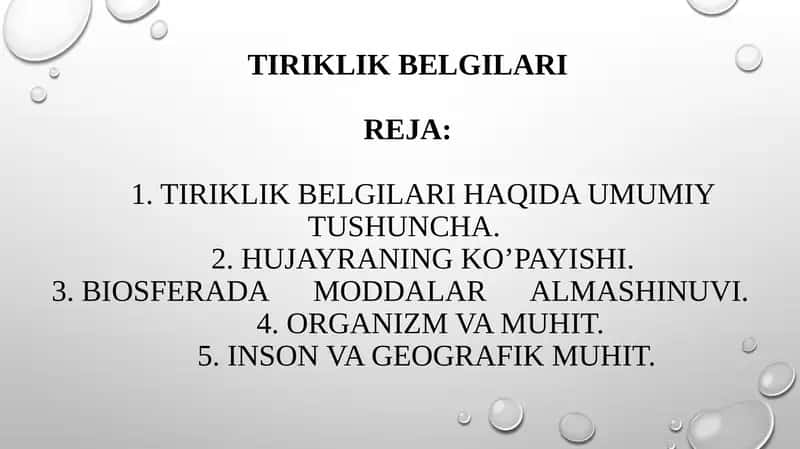 TIRIKLIK BELGILARI 1
