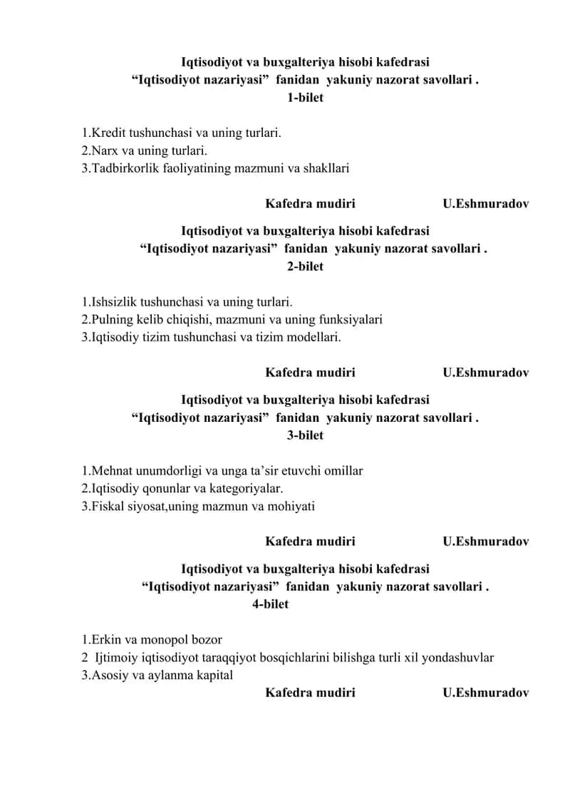 Iqtisodiyot nazariyasi 1