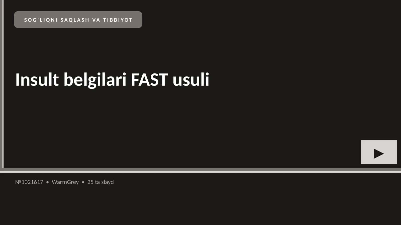 Insult belgilari FAST usuli 1