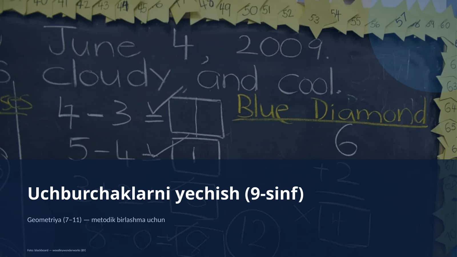 Uchburchaklarni yechish (9-sinf) 1