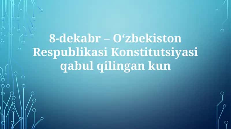 O‘zbekiston Konstitutsiyasi 1