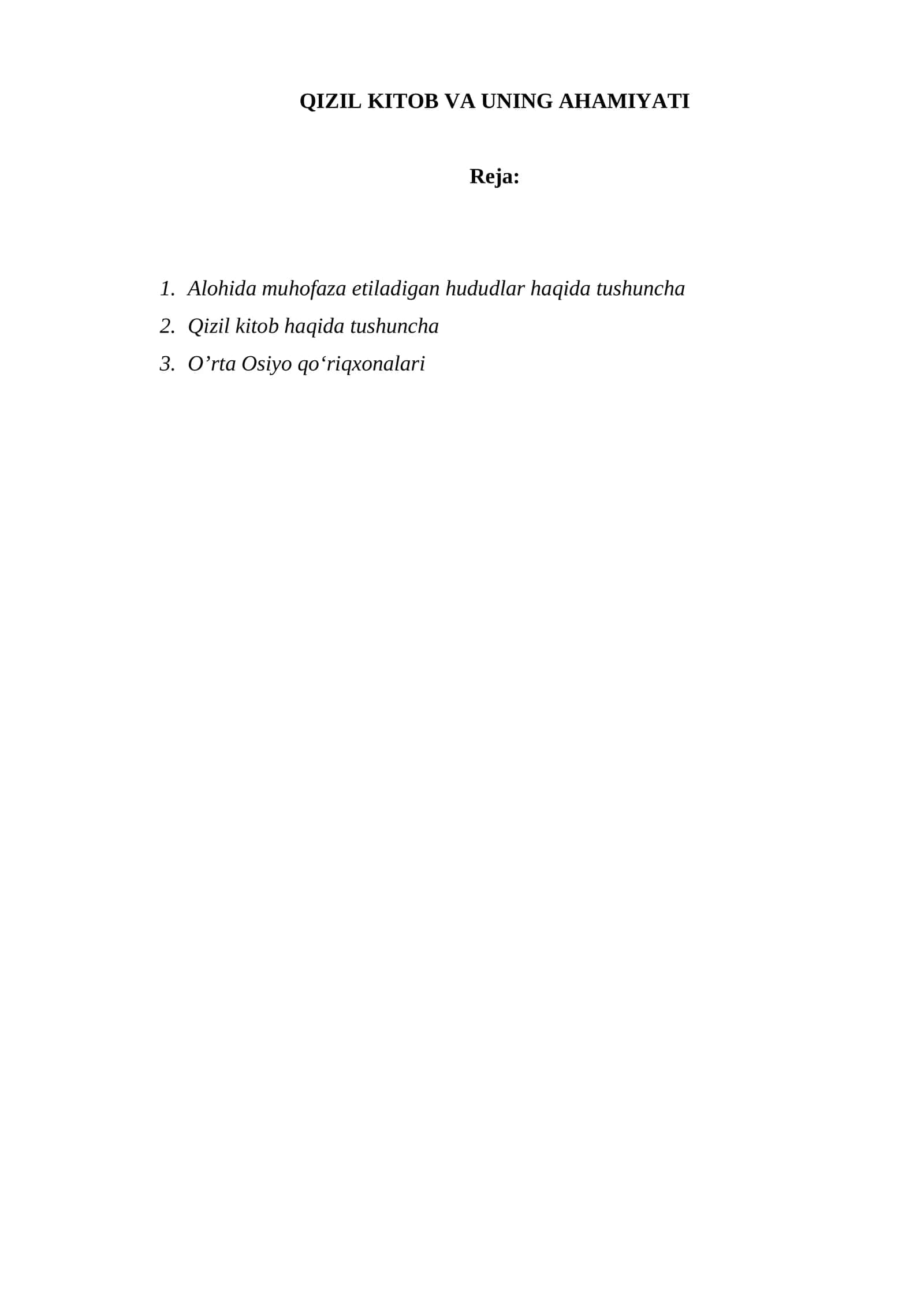QIZIL KITOB VA UNING AHAMIYATI 1