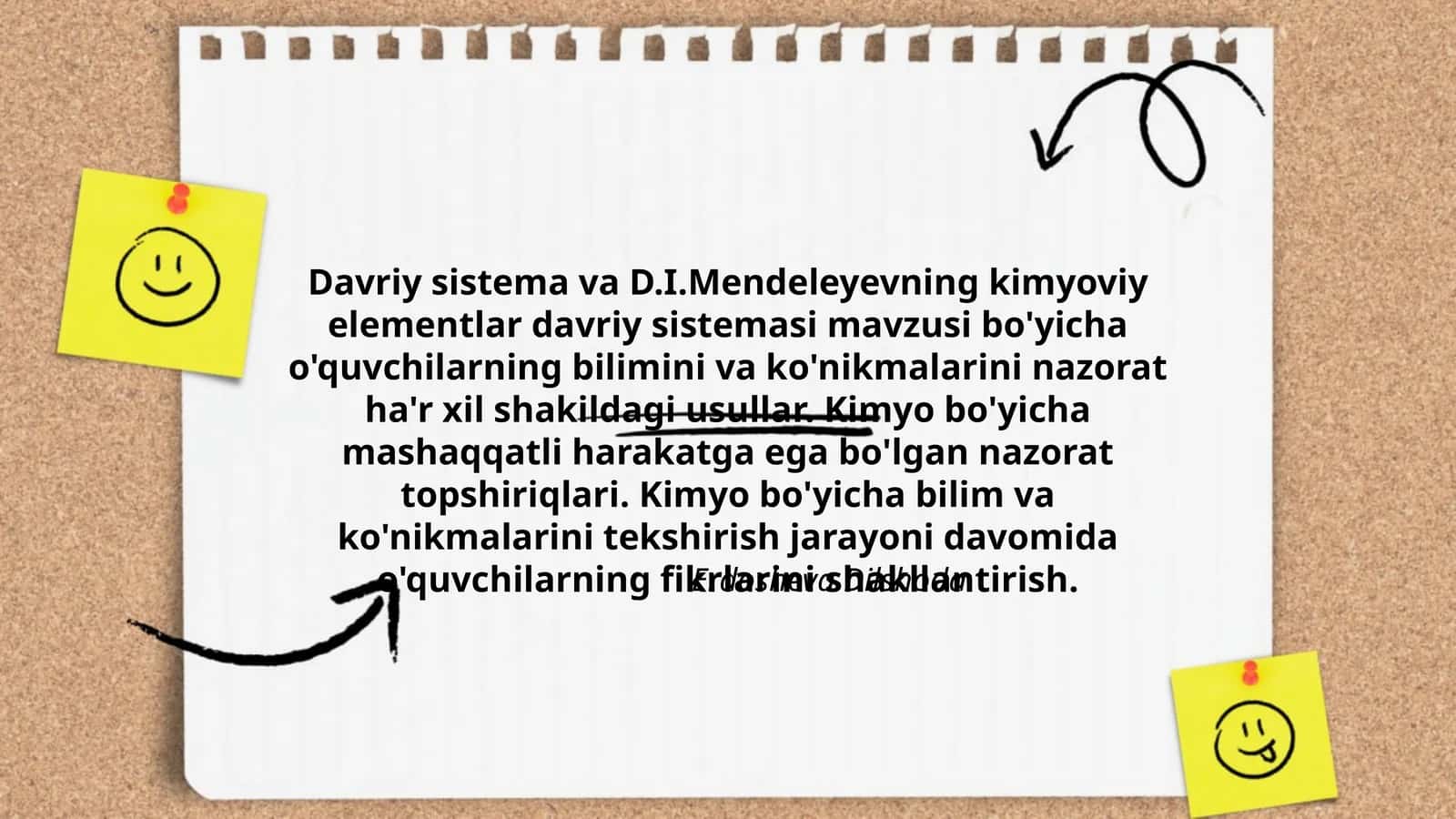 Davriy sistema va D.I.Mendeleyevning kimyoviy elementlar davriy sistemasi 1