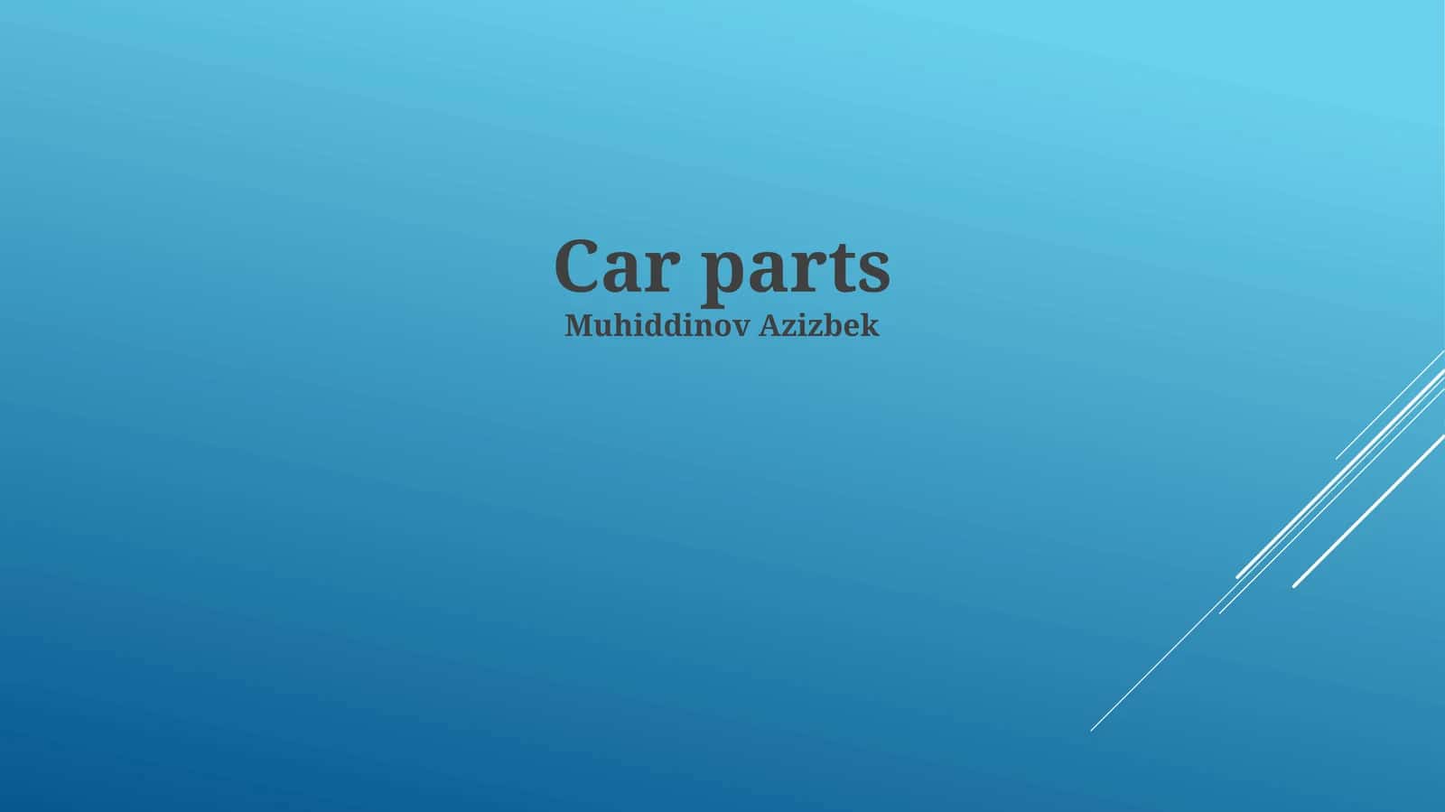 Car parts 1