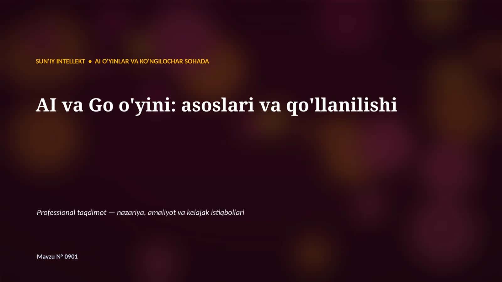 AI va Go o'yini: Asoslari va qo'llanilishi 1