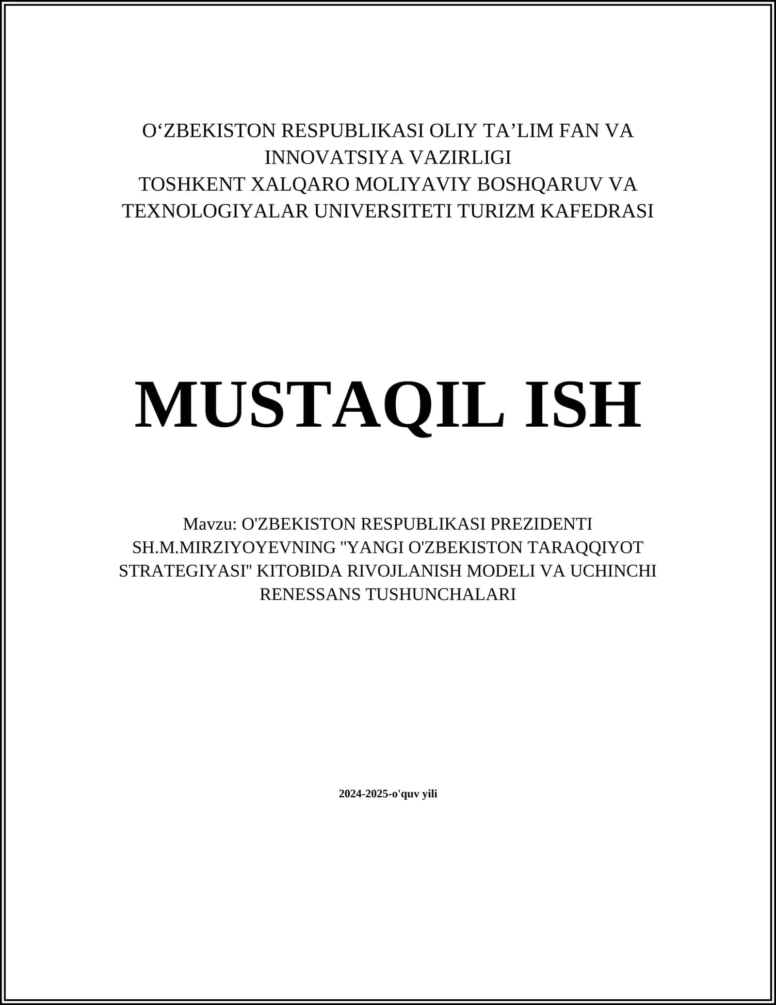 Uchinchi Renessans tushunchasi 1