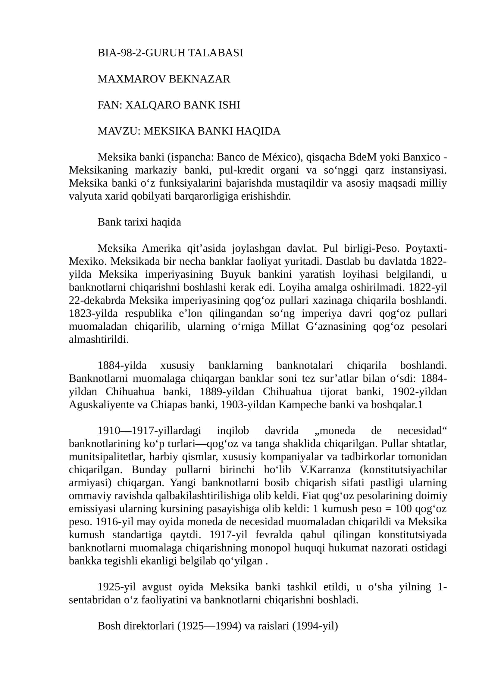 Meksika Banki 1