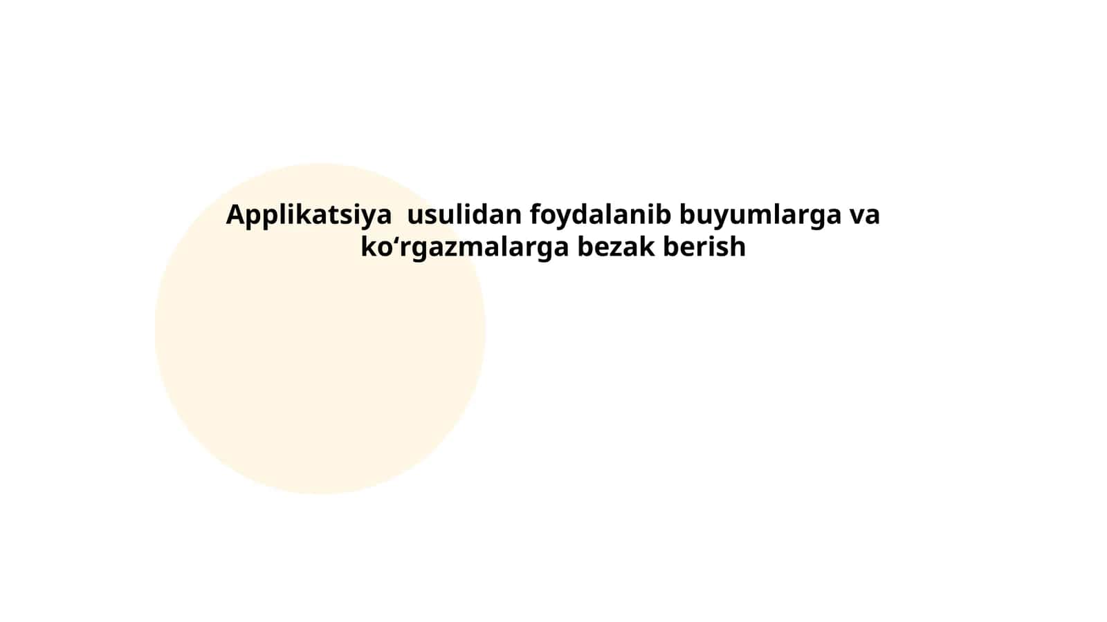 Applikatsiya usullari 1