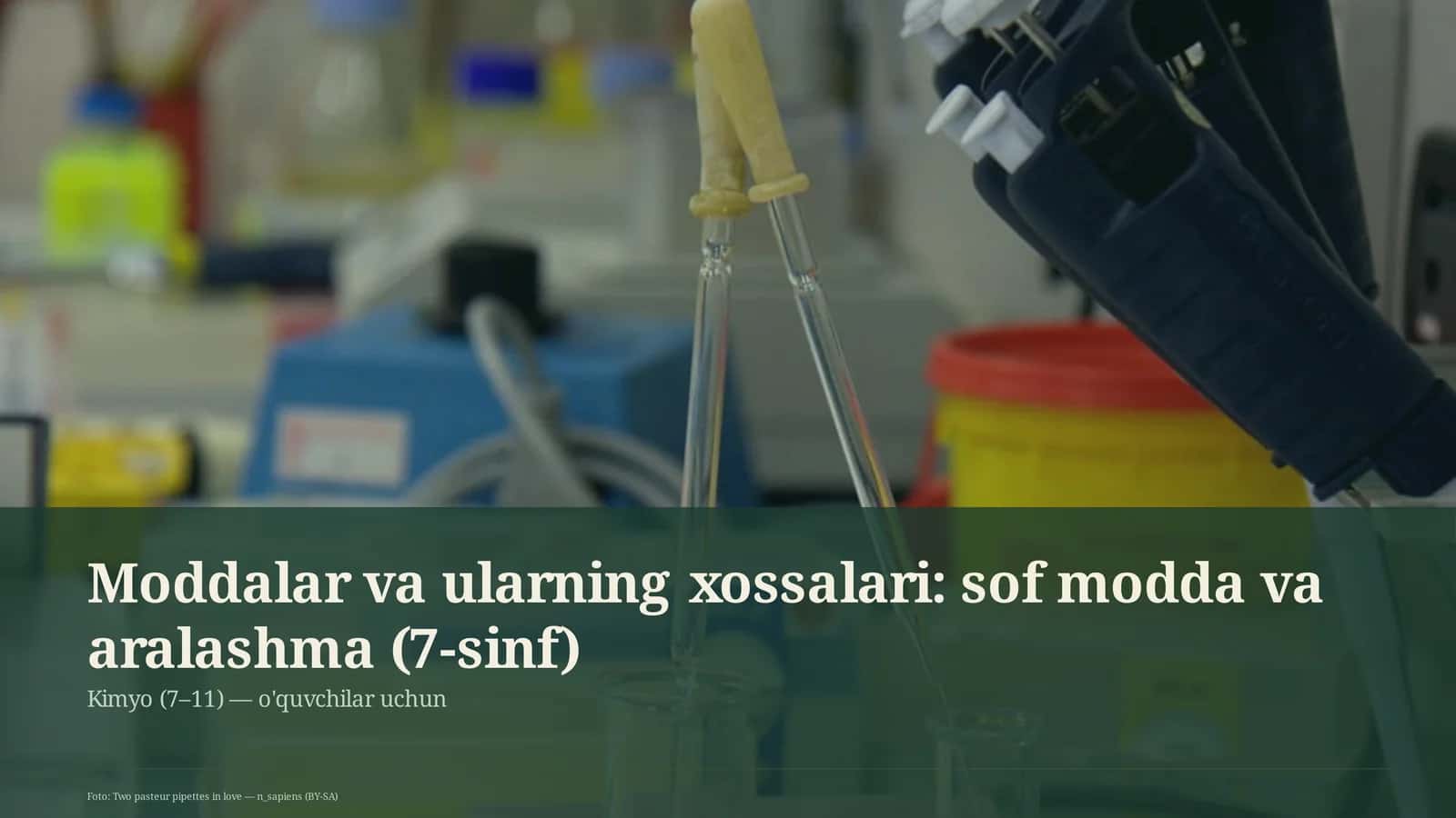 Moddalar va ularning xossalari: sof modda va aralashma (7-sinf) 1
