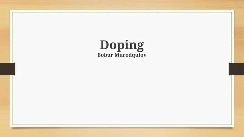 Doping: Ta'rif, Turlari va Tarixi 1