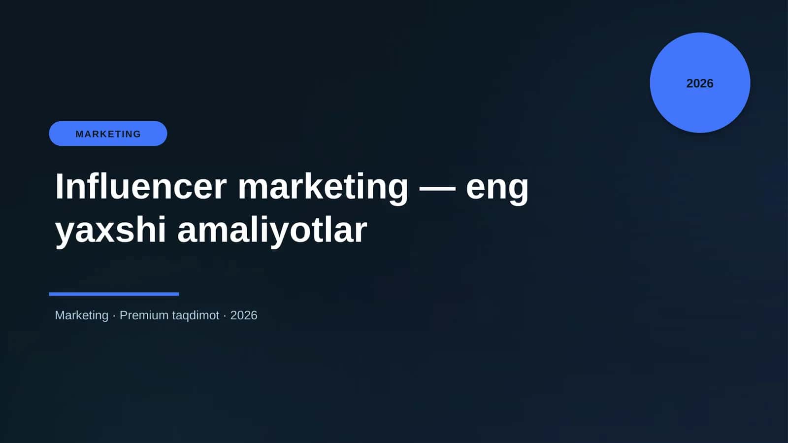 Influencer marketing — eng yaxshi amaliyotlar 1