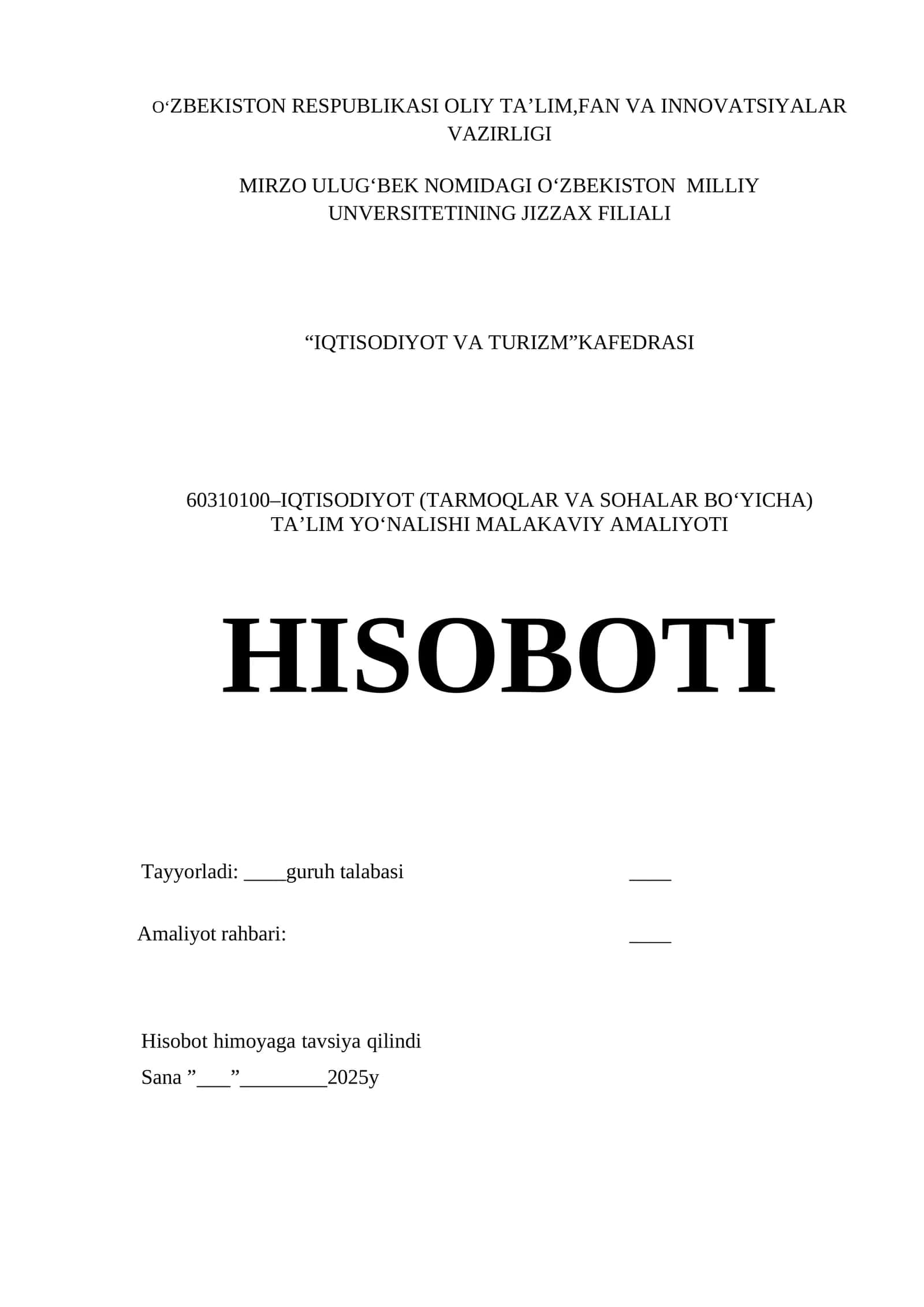 Amaliyot hisoboti. Bank tizimi 1