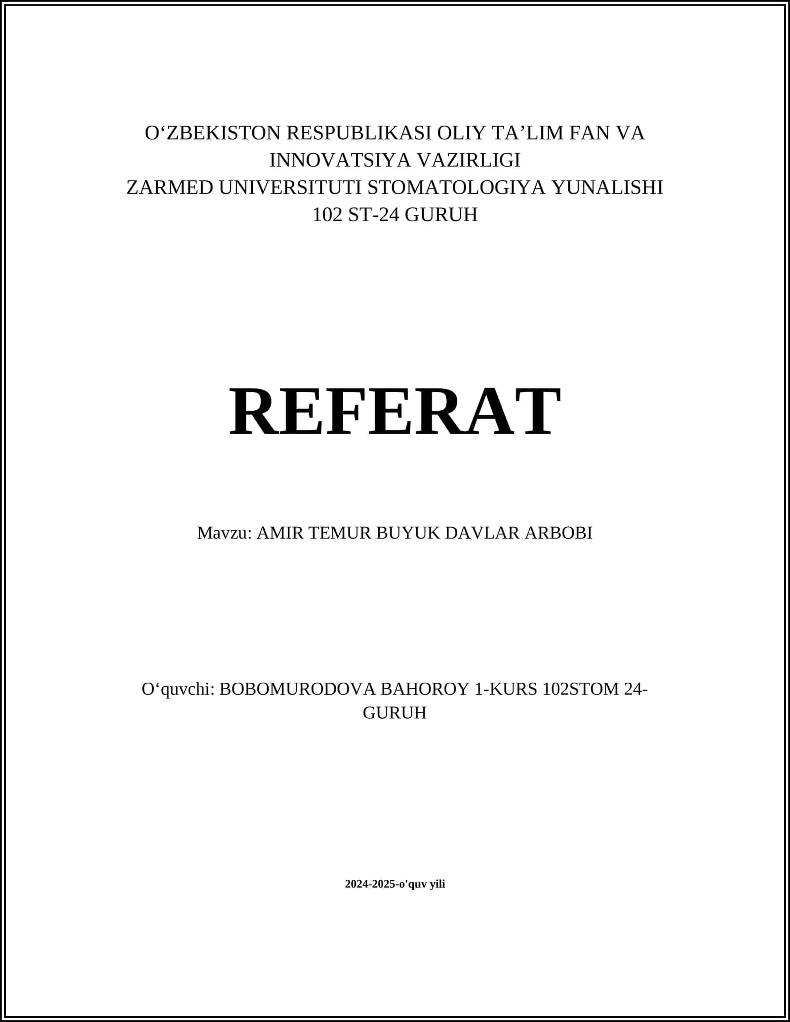 AMIR TEMUR BUYUK DAVLAR ARBOBI 1