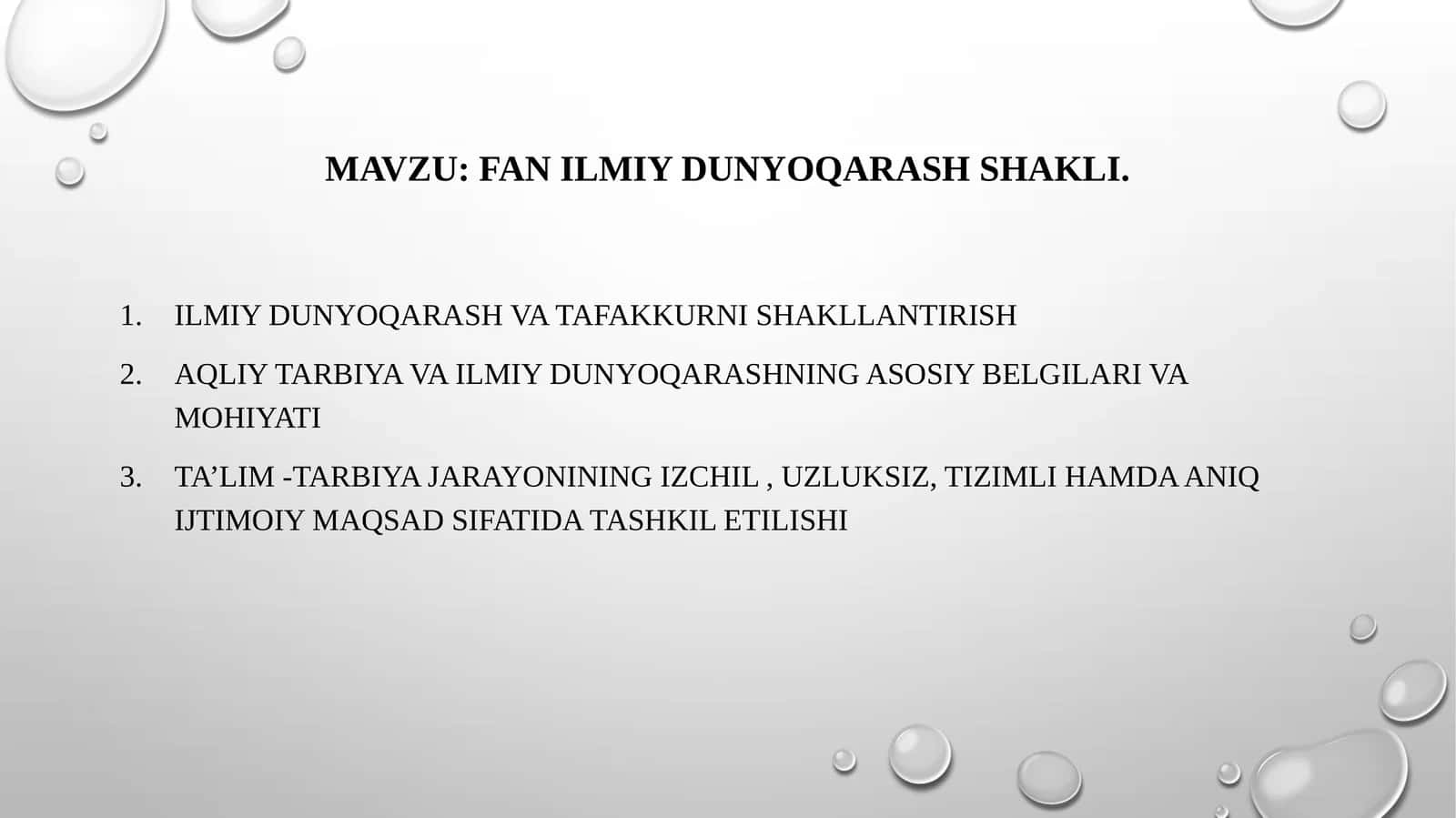 fan ilmiy dunyoqarash shakli 1
