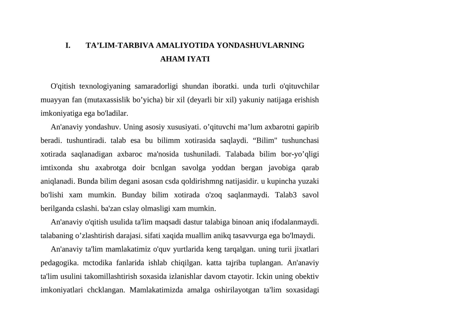 TA’LIM-TARBIVA AMALIYOTIDA YONDASHUVLARNING AHAM IYATI 1