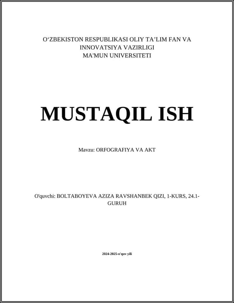 ORFOGRAFIYA VA AKT 1