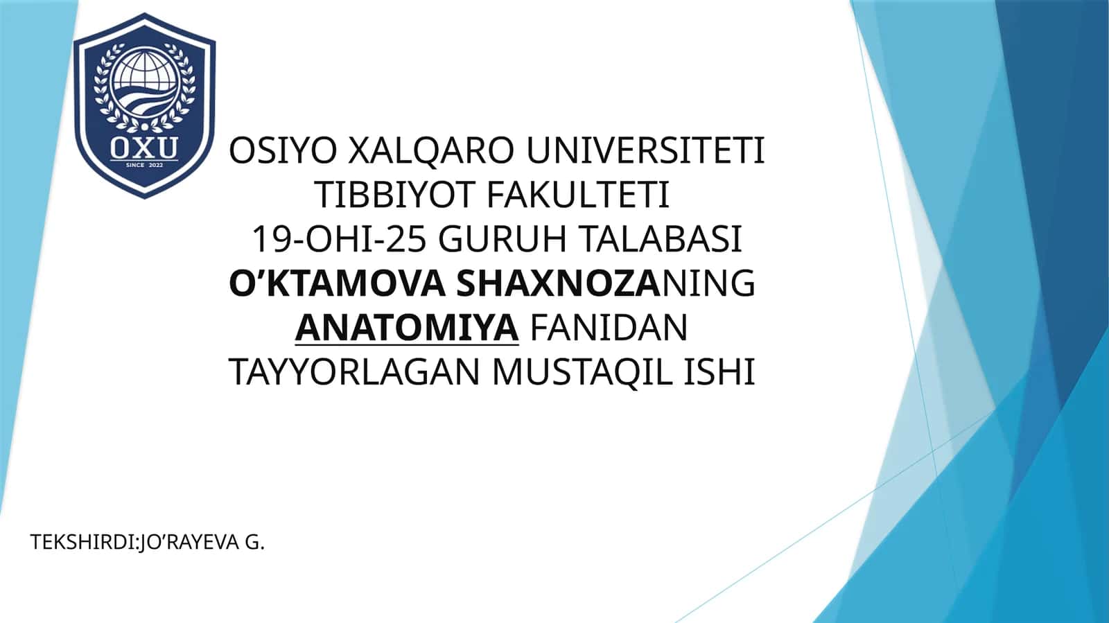 Ko’ks oralig’i va uning a’zolari 1