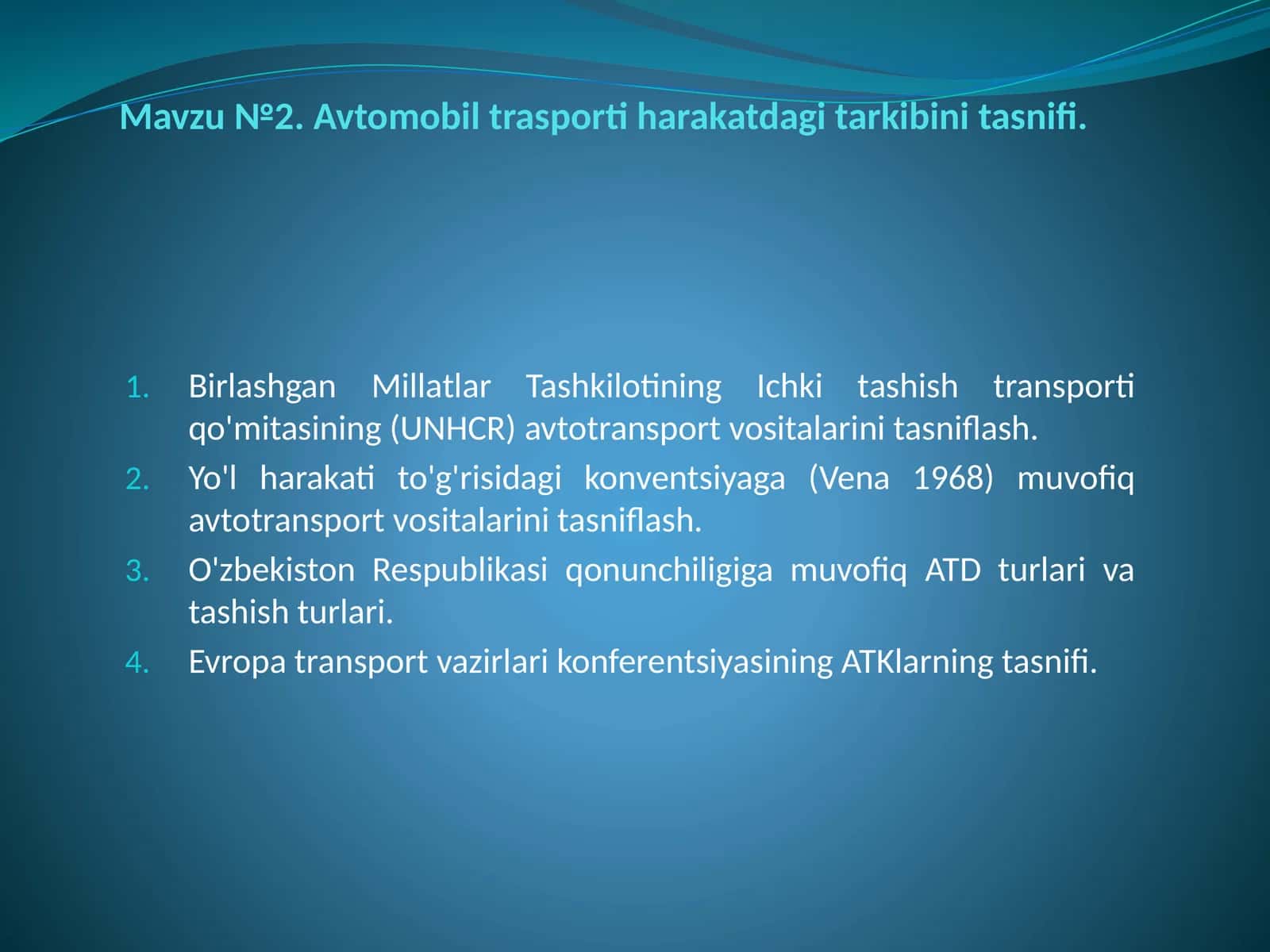 Avtomobil transporti harakati 1