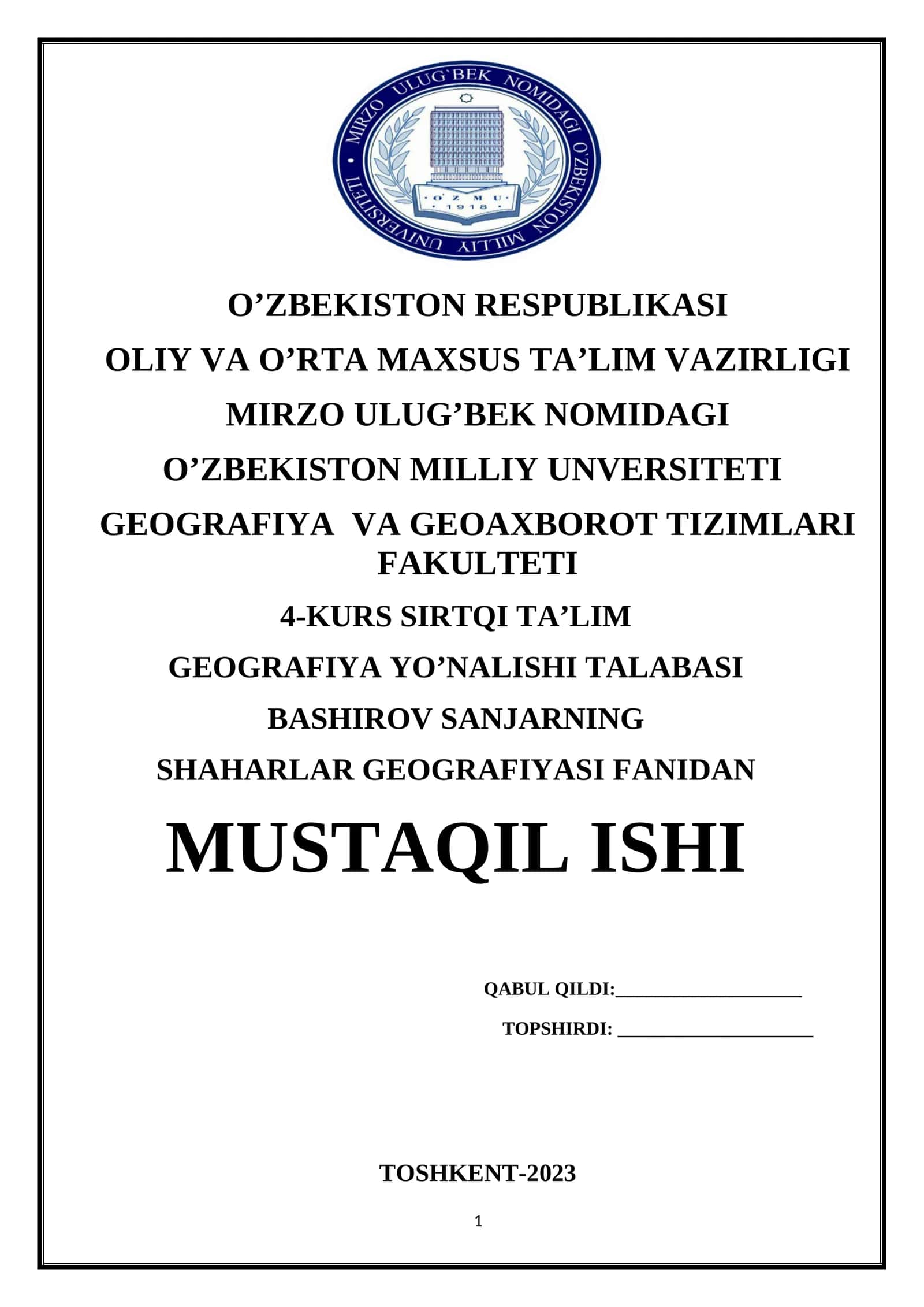 Amaliy mashg’ulotlarga tayyorgarlik ko’rish 1