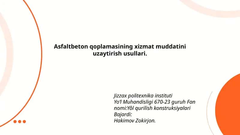 Asfaltbeton qoplamasining xizmat muddatini uzaytirish usullari 1