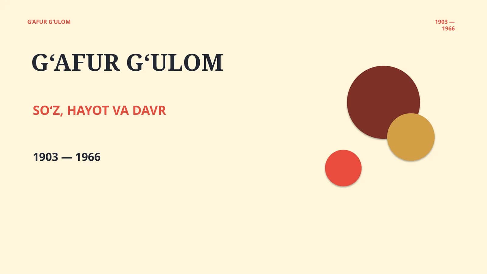 G‘AFUR G‘ULOM 1