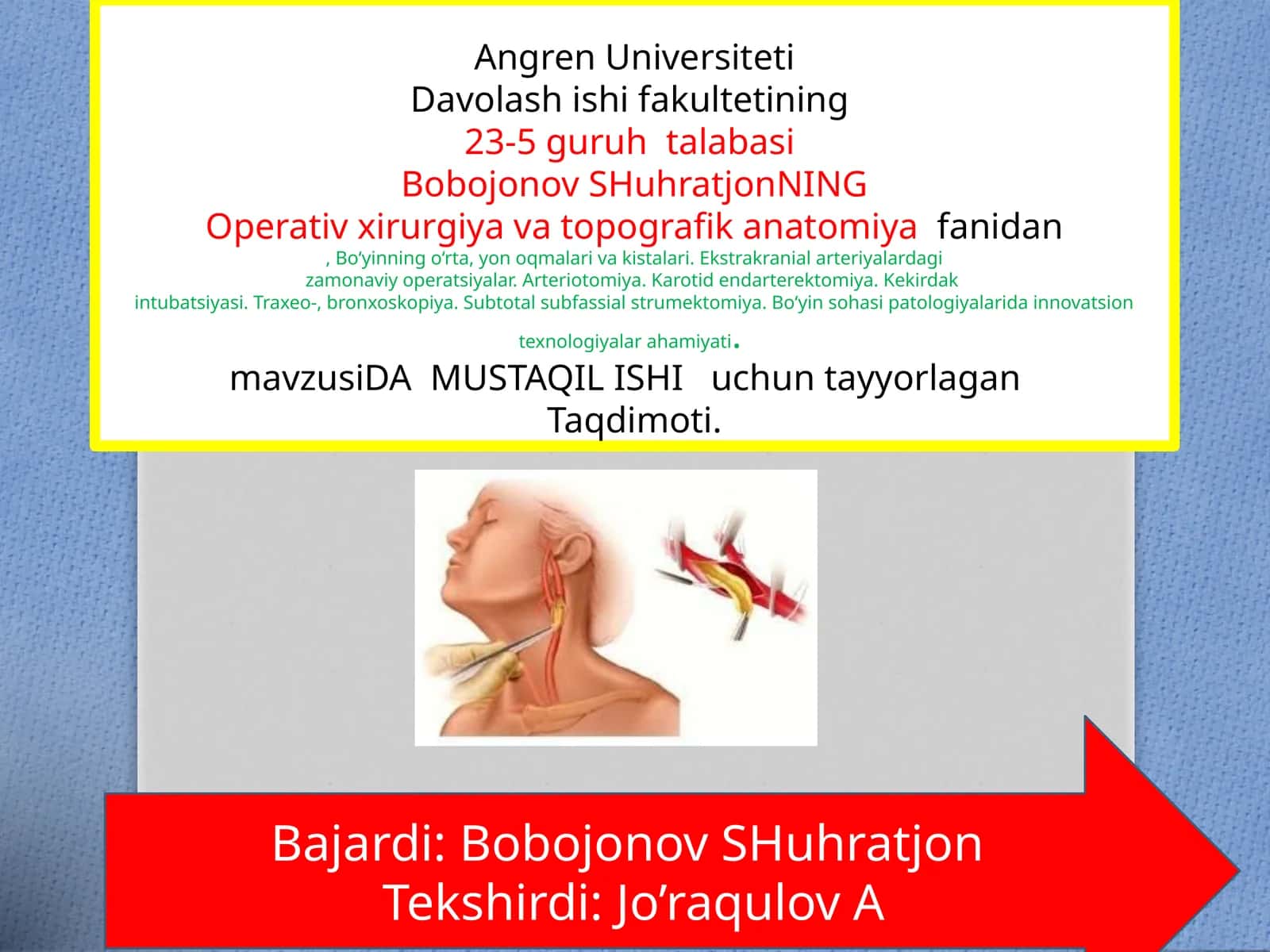 Operativ xirurgiya va topografik anatomiya 1