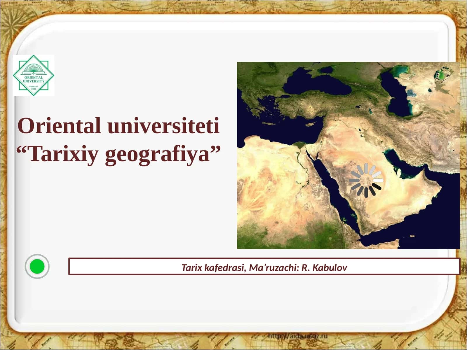 O‘rta Osiyoning o‘rta asrlardagi tarixiy geografiyasi 1