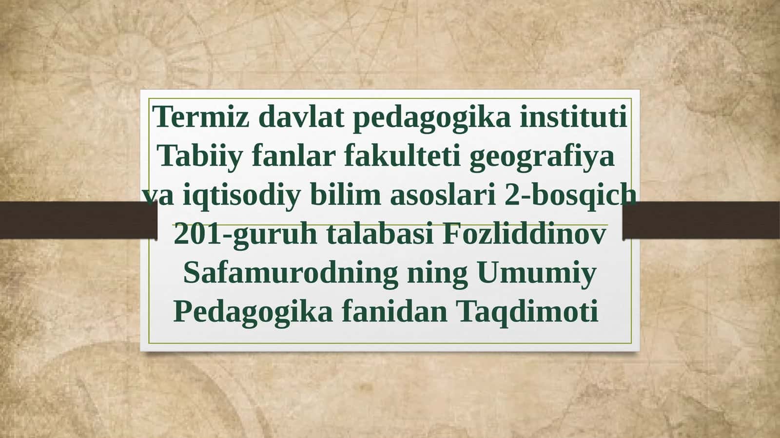 Amir Temur O'g'itlarining Tarbiyaviy Ahlakiyati 1