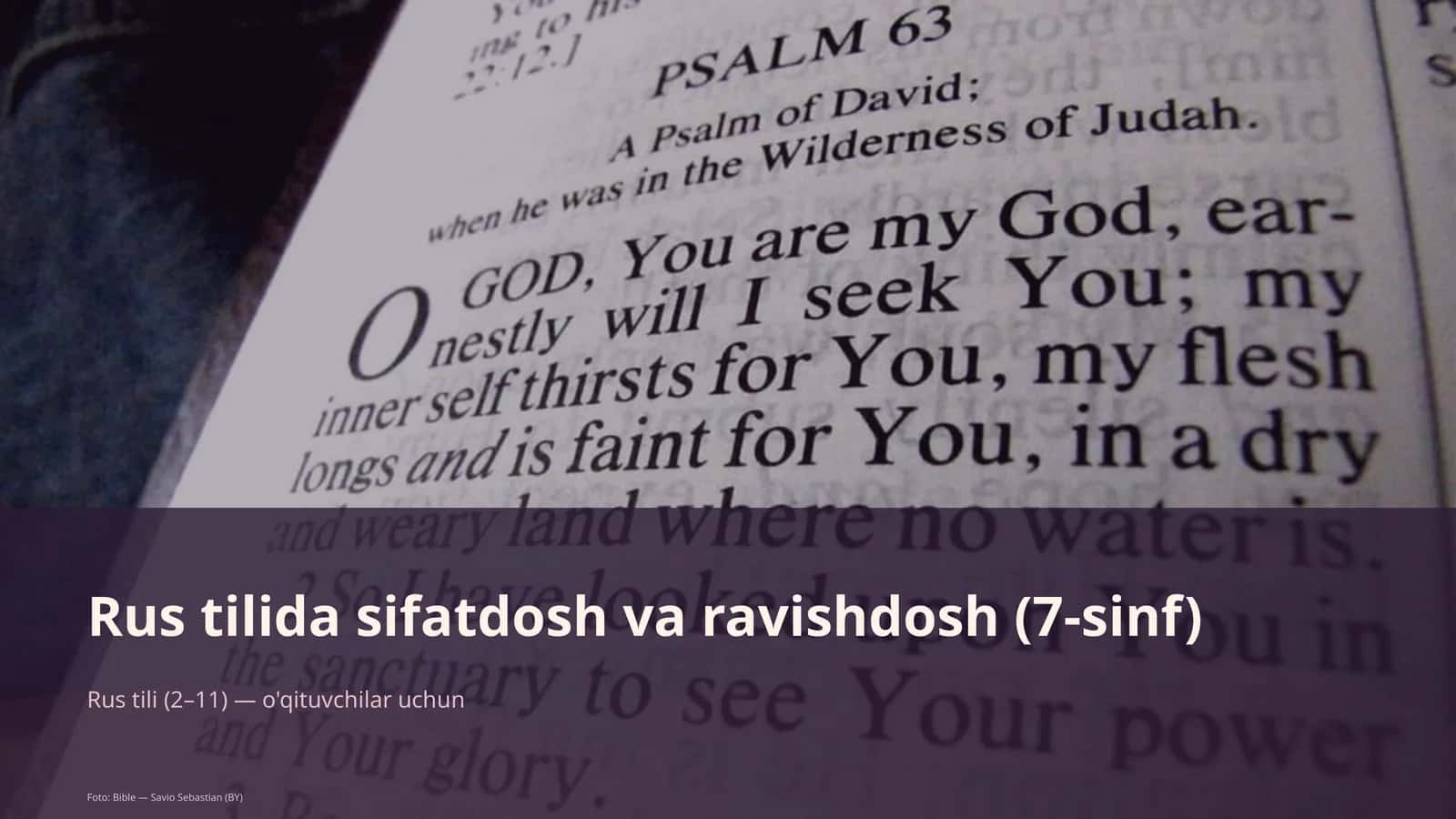 Rus tilida sifatdosh va ravishdosh (7-sinf) 1