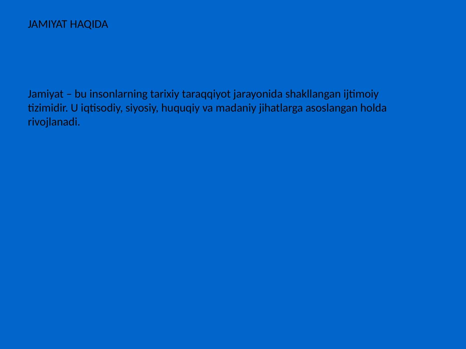 JAMIYAT HAQIDA 1