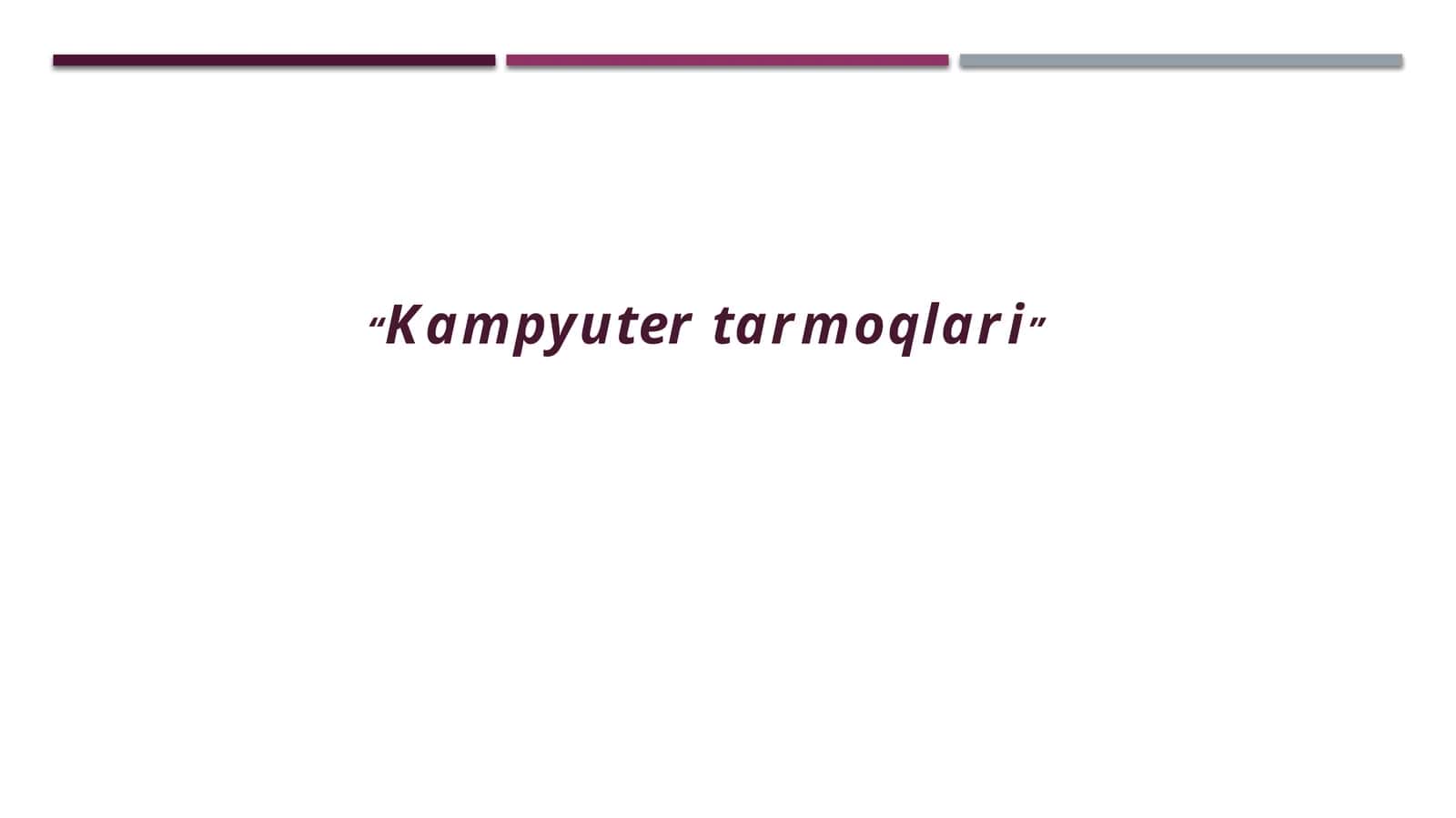Kampyutertarmoqlari 1
