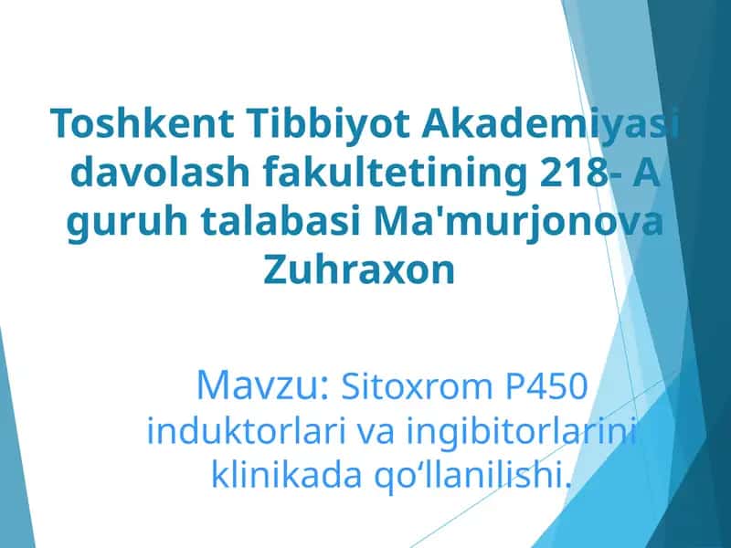 Sitoxrom P450 indüktorlari va inhibitörlari 1
