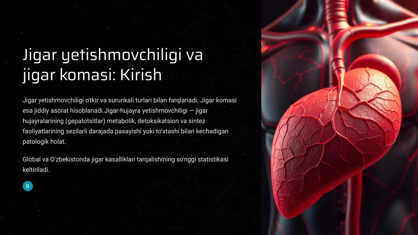 Jigar yetishmovchiligi va jigar komasi: Kirish 1