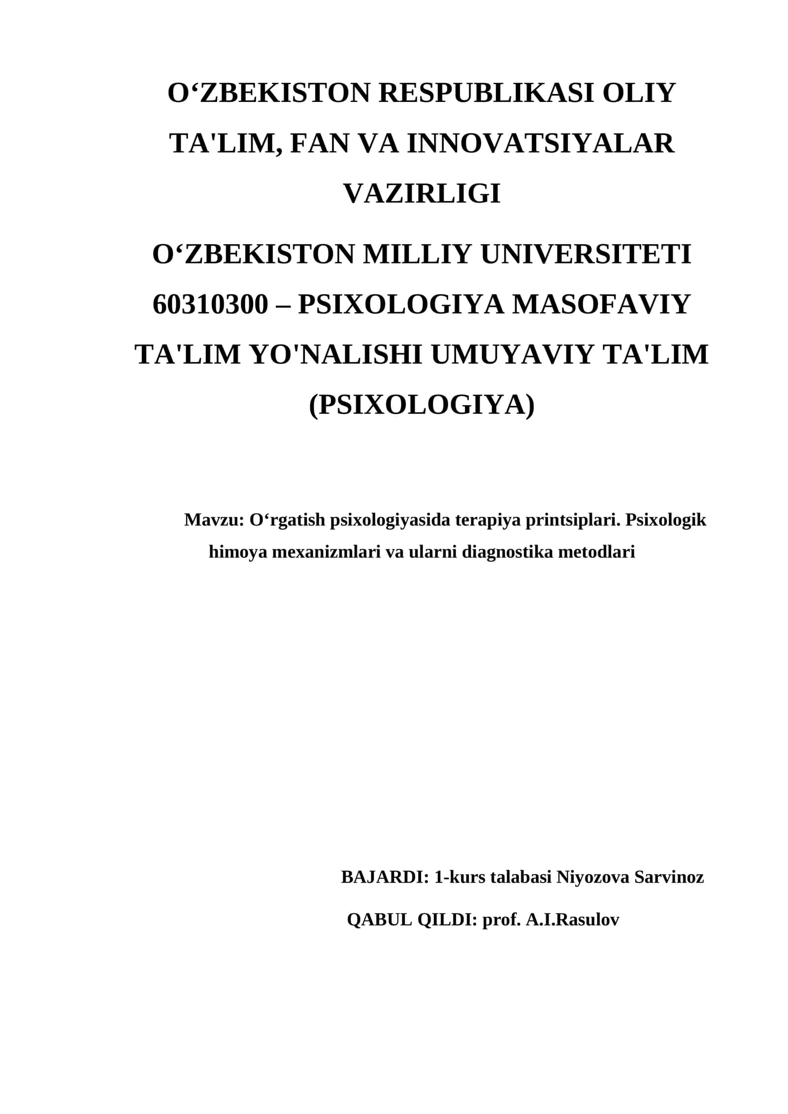 O‘rgatish psixologiyasida terapiya printsiplari 1