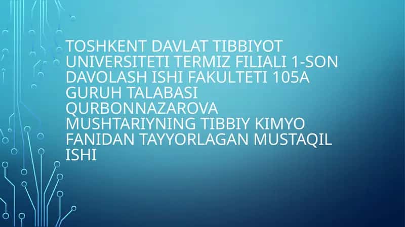 KRAUN EFIRLAR – DORI VOSITALARI SIFATIDA. 1