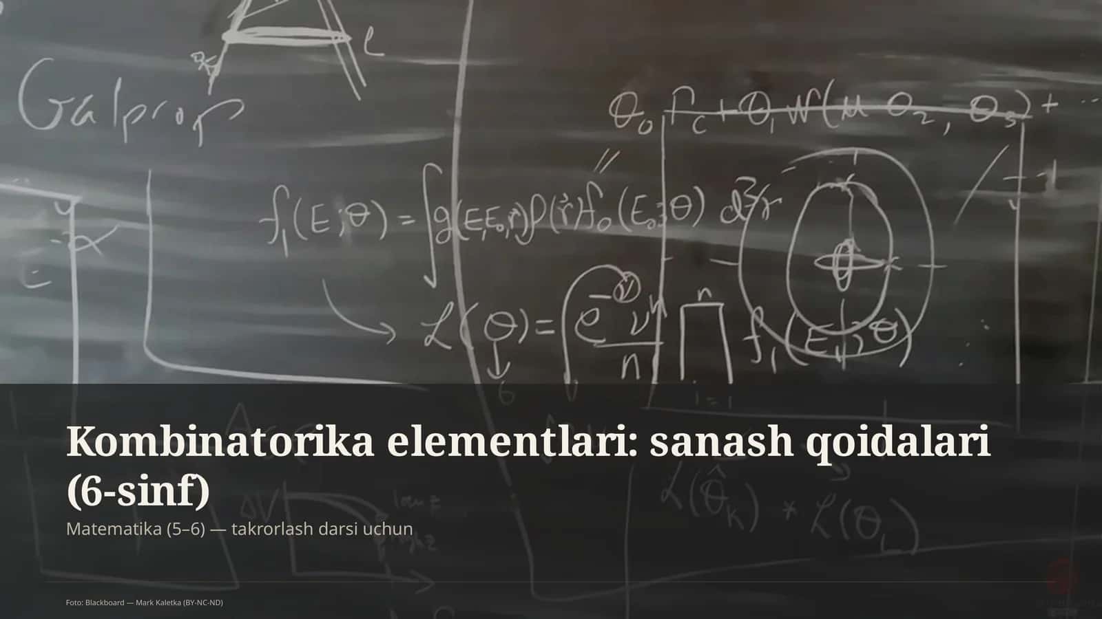 Kombinatorika elementlari: sanash qoidalari (6-sinf) 1